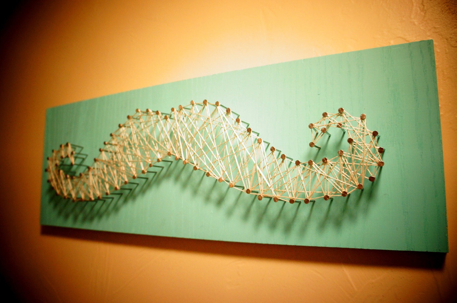 Mustache String Art - String and Nail - Handlebar