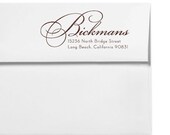 Embellished Type Style Customizable Return Address Rubber Stamp