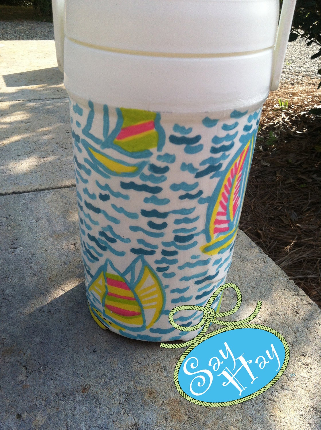 Personalized 1/2 Gallon Monogram Cooler inspired by Lilly Pulitzer
