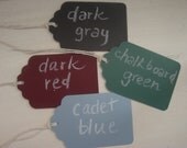 8 Chalkboard Paper Tags, or 4 Mini Notecards or 2 sheets of Paper, Christmas Tags, Teacher Gifts. Reuseable Tags,