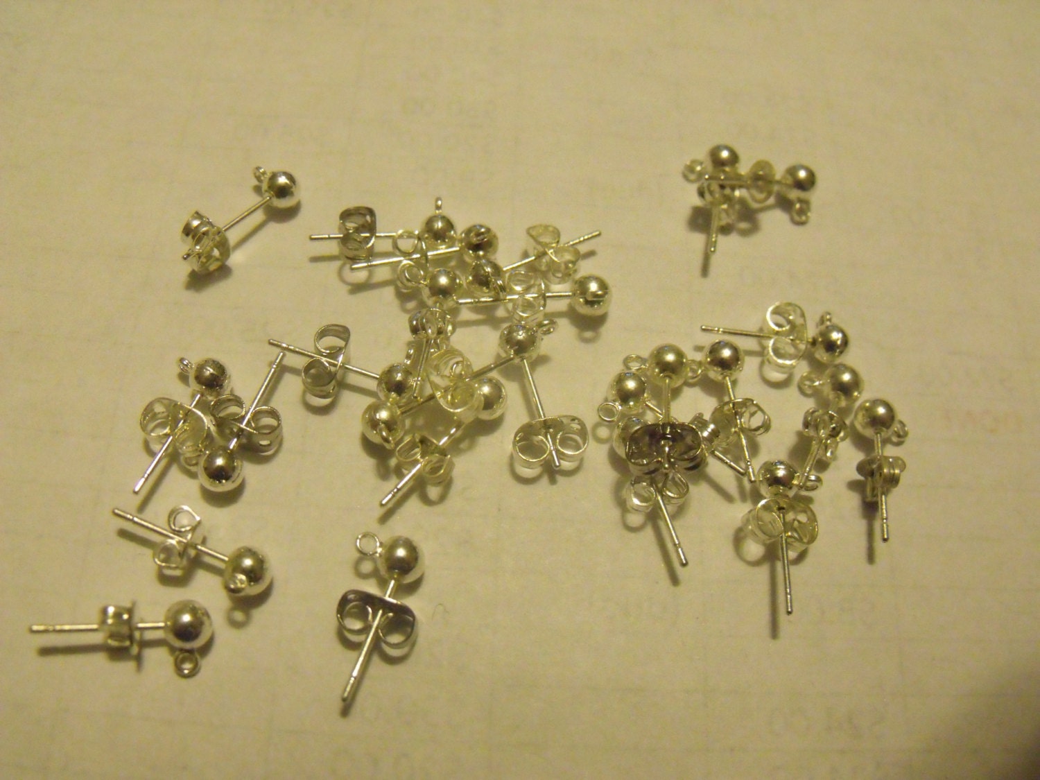 Destash of screw eyes and dangle stud earrings components