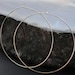 Extra Large Silver Hoops, Thin Hoop Wire Earrings, Argentium Sterling Silver