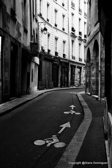 Cycling in Paris France 8x10  Fine Art Print Photography