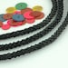 Starry Night: Black Glass Pinion African Trade Beads, Necklace / Antique, Czech Republic, 5.5x2mm / Summer Fashion, Jewelry Making Supplies