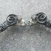 vintage SILVER ram head BANGLE with hinge closure