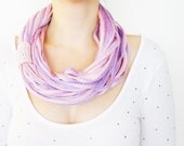 Pink  Lilac Infinity Eternity Scarf Noodle Scarves Cotton Fashion Neckwarmer Circle Necklace Chunky Cowl