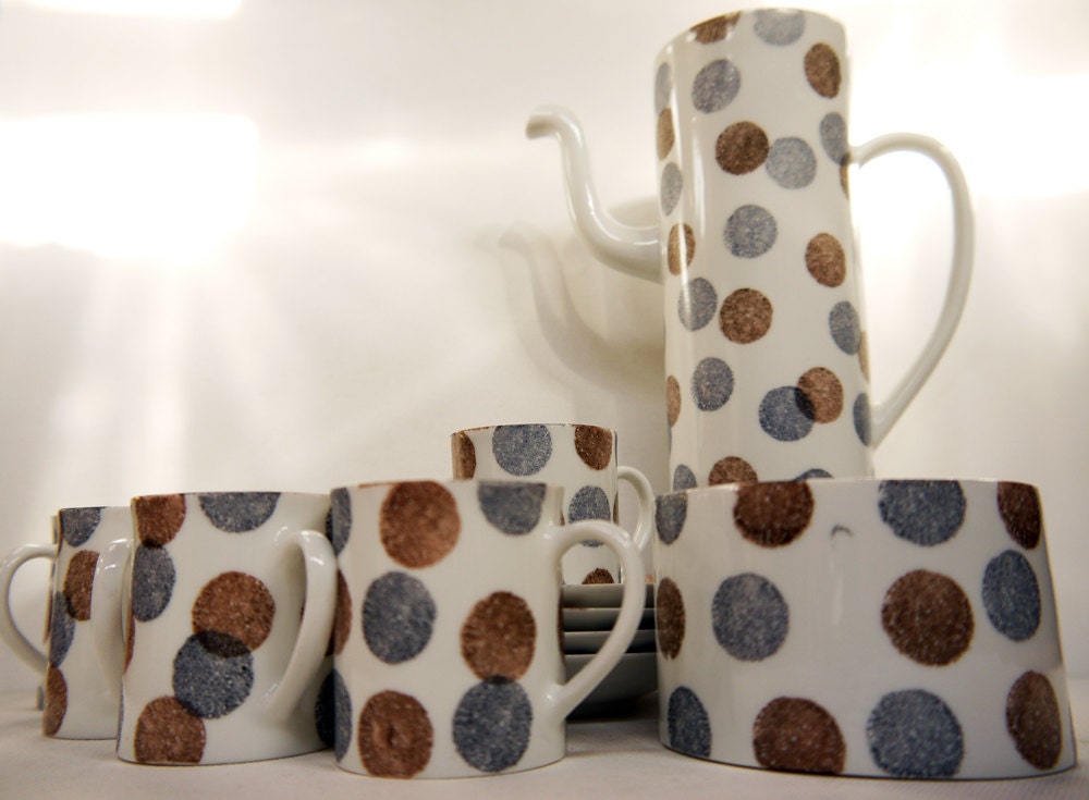 Coffee Set Mid-Century Modernist, Galicia, Spain 1960s