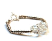 CROWN CHAKRA - Channeling Quartz Crystal and Silver Bracelet (Seventh Chakra - Migraines, low energy, depression, cloudy thinking)