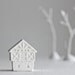 german half-timbered architecture - freestanding art object