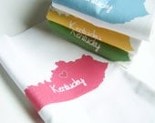 I Love Kentucky Napkins in Pop Color- Set of FOUR