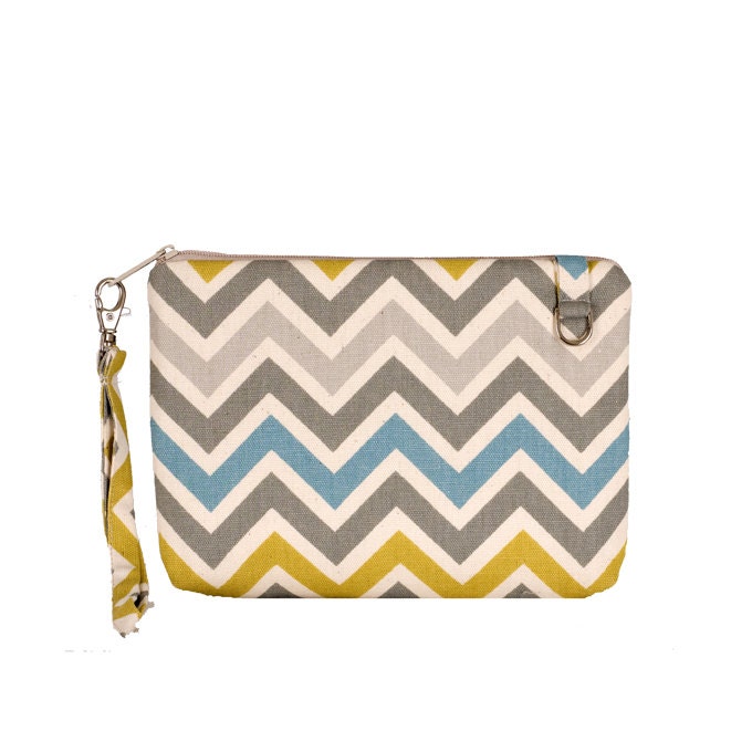 iPad Mini Case, Sleeve  iPad Mini Cover/ Women's iPad mini Wristlet Purse Kindle Fire Case, Padding, Pocket, Chevron