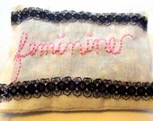 Feminine Black Lace Sachet- Jasmine Vanilla Scented
