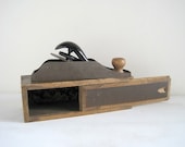 Antique Stanley Block Plane & Wood Box - No. 130