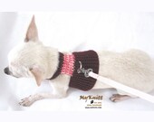 Dog Harness PInk Burgundy Pet Collar Chihuahua Clothing Unique Small Dog Clothes DH7