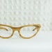 50s Wood Cat Eye Glasses 1950s Eyeglasses Natural Wooden Woodgrain 46/20 New Old Stock Optical Frame Italy