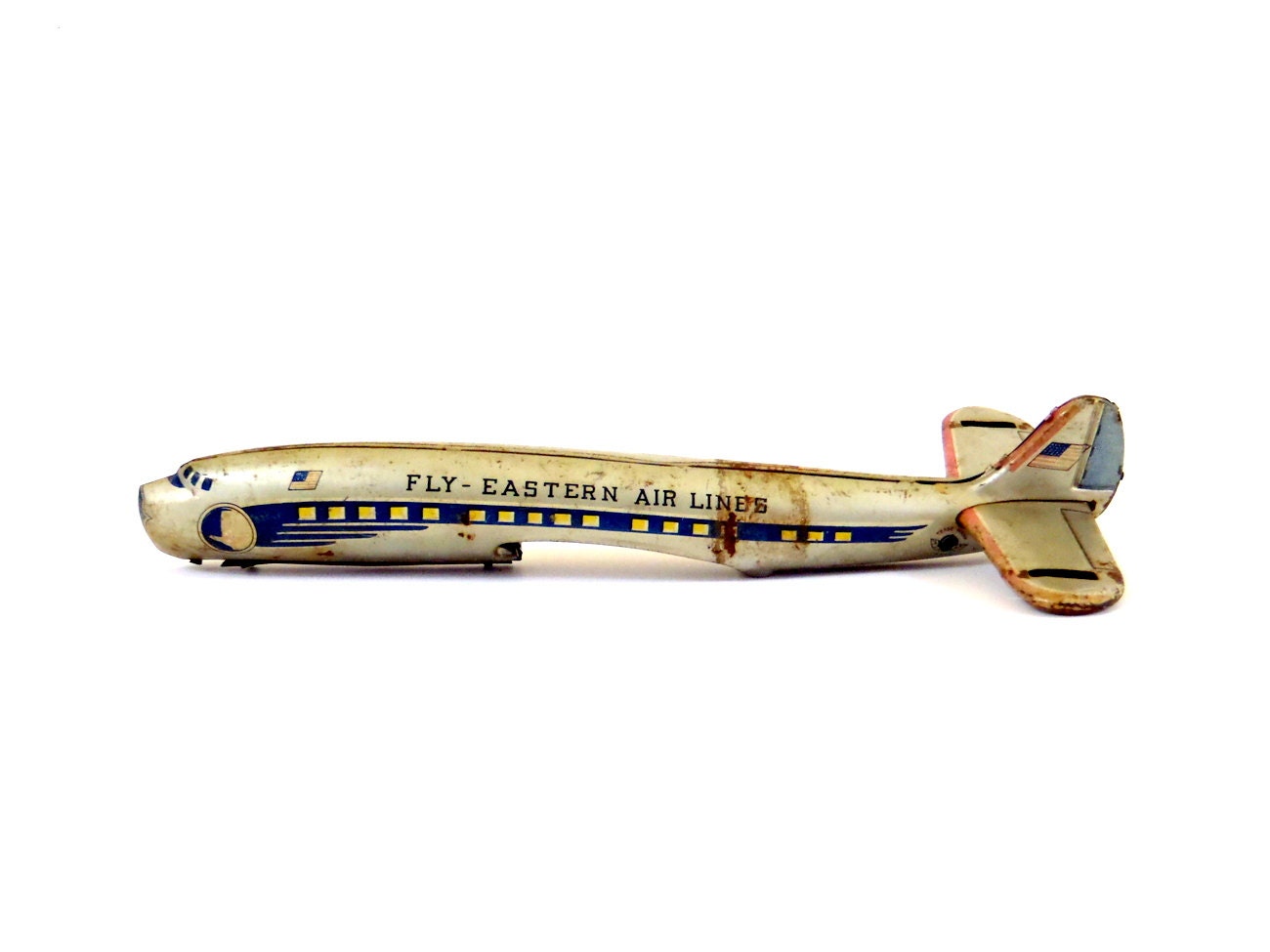 Airplane Toy Metal Toy Antique Plane fly Eastern airLines Japan