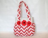 Great Gathers- Coral Chevron