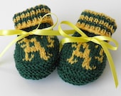 Oakland A's Super Fan MLB Baby Booties Size 0 to 3 Months
