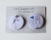 Two girls pins