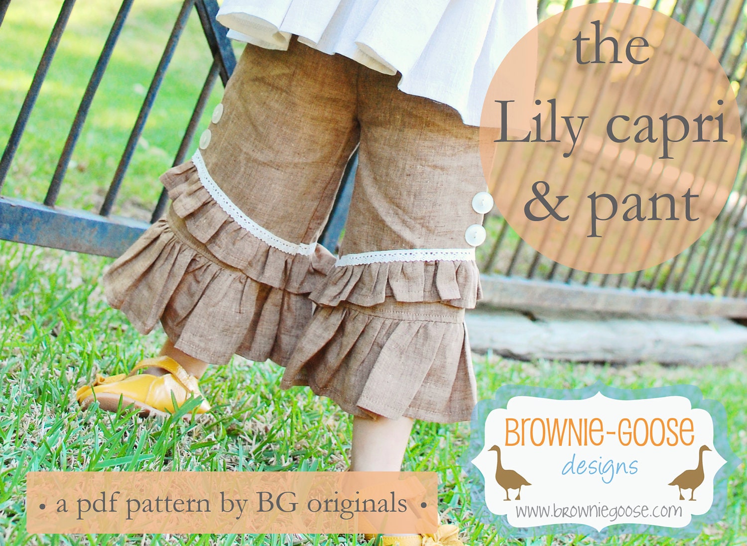 BG Originals The Lily Ruffler pdf pattern (pants or capri)
