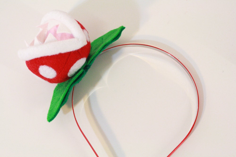 Piranha Plant fascinator headband