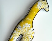 Giraffe Pillow Yellow and White - ready to ship