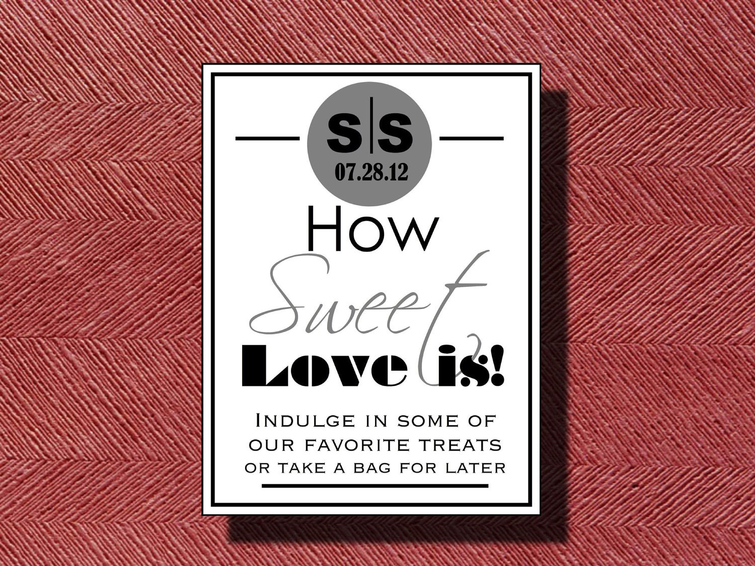 Wedding Candy Buffet Sign or Poster DIY