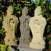 STANDING BUDDHA STATUE Solid Stone Outdoor Garden Art (a/v)