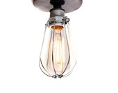 Industrial Bare Bulb Caged Light Ceiling Flush Mount / Wall Sconce
