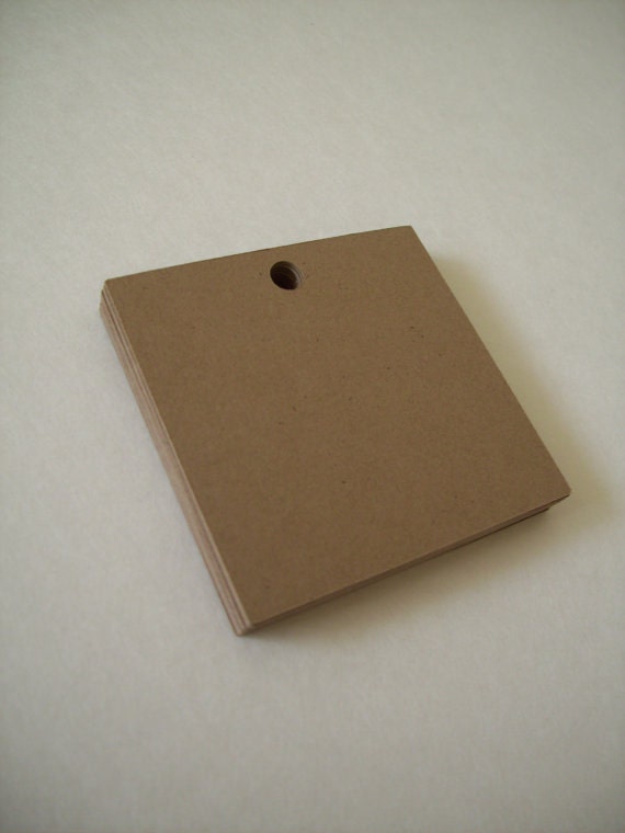 24 Square Gift Tag Kraft Brown Gift Tag Clothing Tag Business Tag DIY Gift Tag 65lb Brown Gift Tag