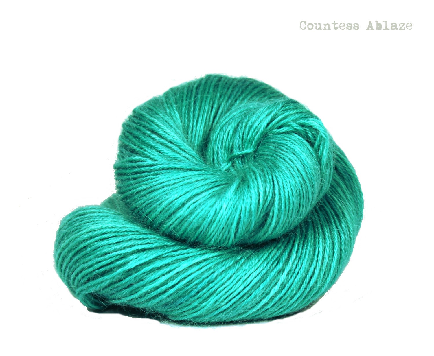 Wensleydale DK - hand dyed yarn - British breed wool - "Jaded OOAK" - UK Seller - Lord Longwool