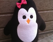 MADE TO ORDER - Penguin Plushie with Head Bow