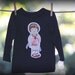 Shabby Chic Vintage Style Black Long Sleeve Top Tshirt