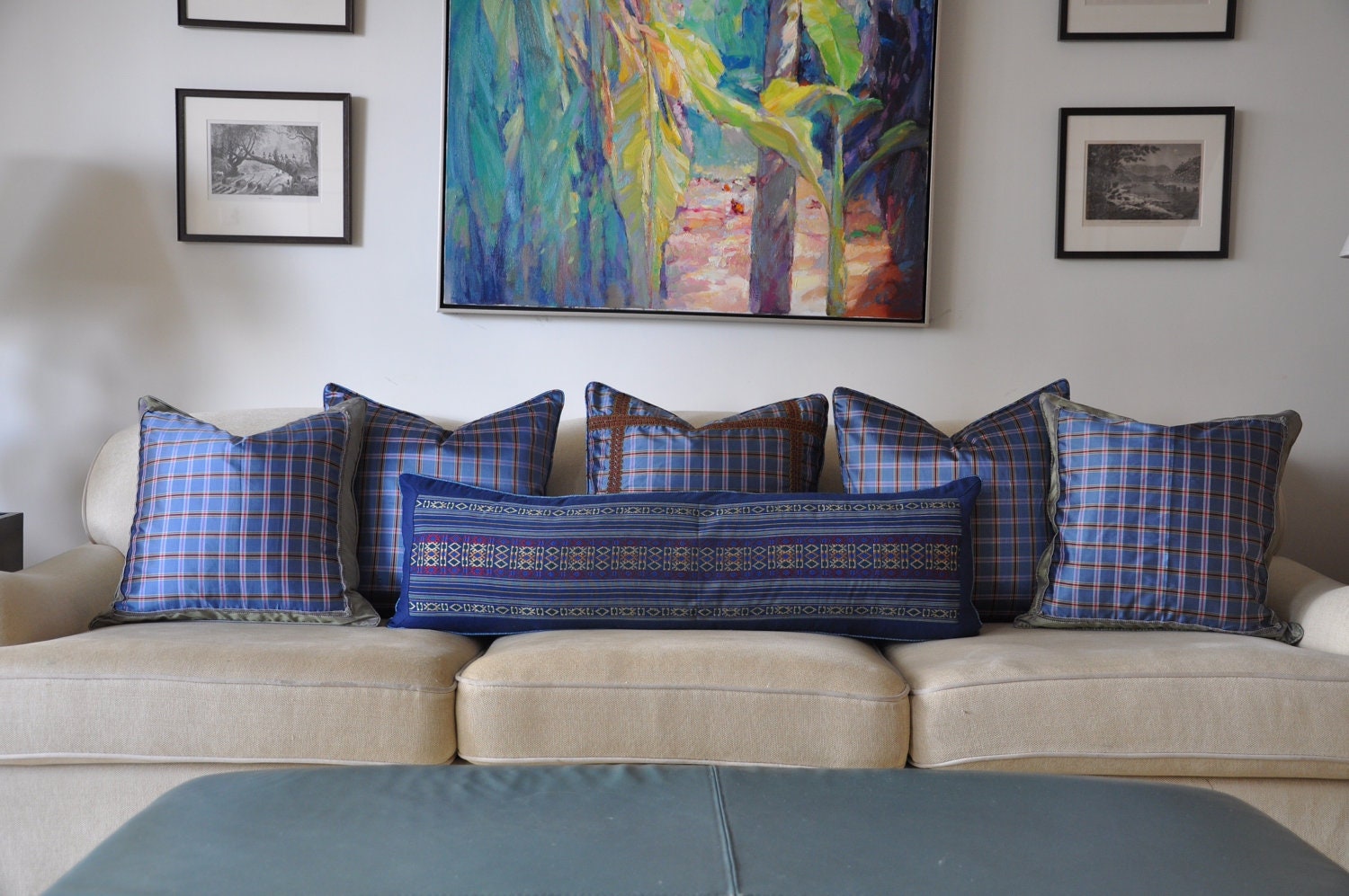 Set of Blue Pillows