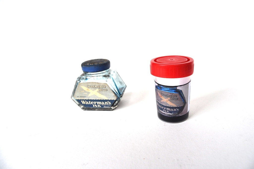 Vintage Waterman's Washable Blue Ink sample