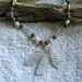 Sea glass necklace with pearls. Sea glass jewelry.