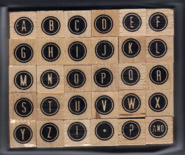 BRAND NEW Studio G  wooden Alphabet stamp set (30 stamps)