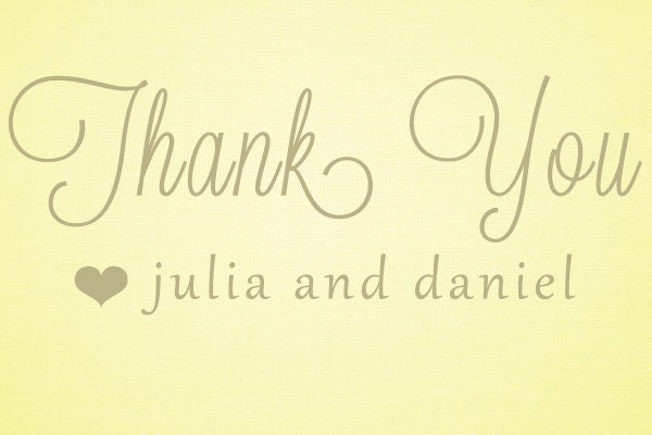 Thank You Stamp Julia Calligraphy Custom Stamp