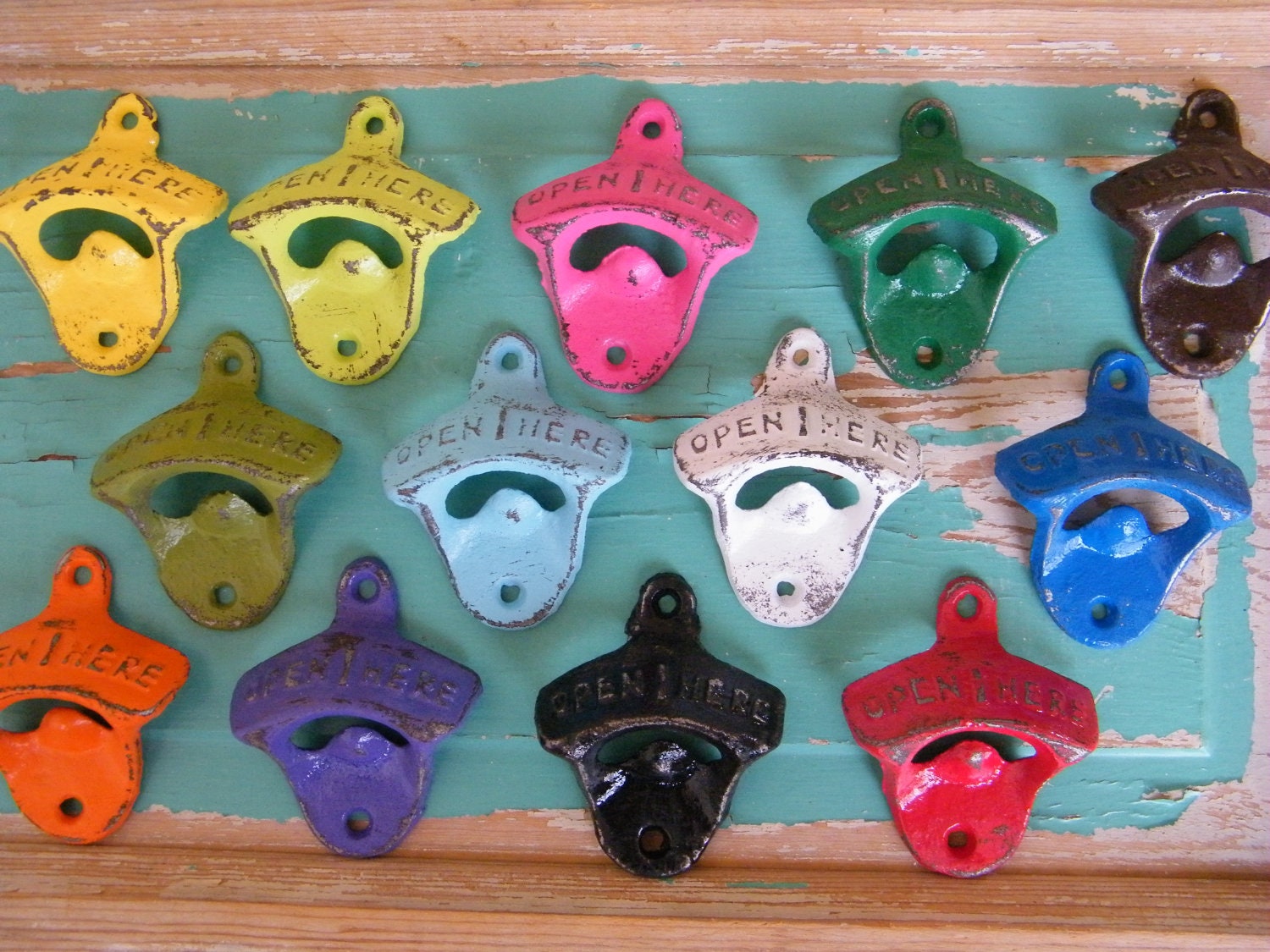 May Blow Out Sale - Bottle Openers - 2 for 12.50  dollars -Retro Style - Wall Mount - Groomsmen Bachelorette Gifts - Party Favors