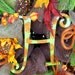 Fall Leaves Mesh Square Custom Order Wreath (for justdance01)Letter P