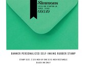 Personalized Address Stamp - Banner Design - Self Inking