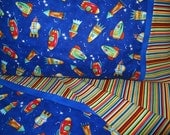 Rocket ships bedding Toddler boy bedding rockets crib sheet set 3 pc boy nursery infant bedding