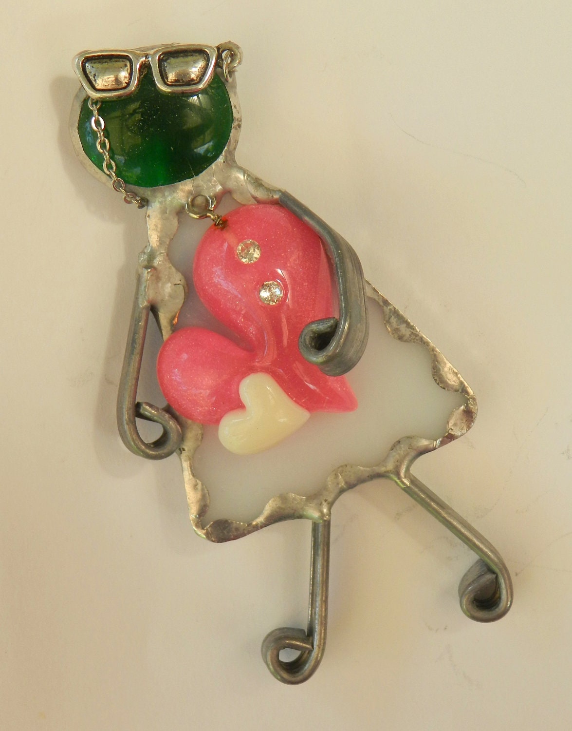 Girl magnet stained glass (vitrage) handmade by dalit glass free shipping
