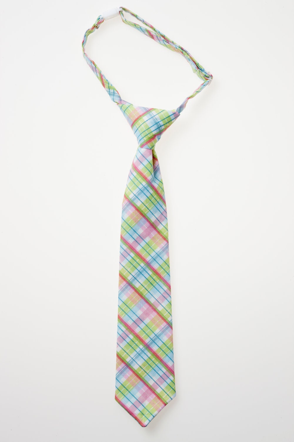 Boys Tie - Pastel Plaid - Baby Easter Necktie