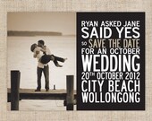 Printable Save the Date Card. Wedding Announcement. Engagement Invitation Il_170x135