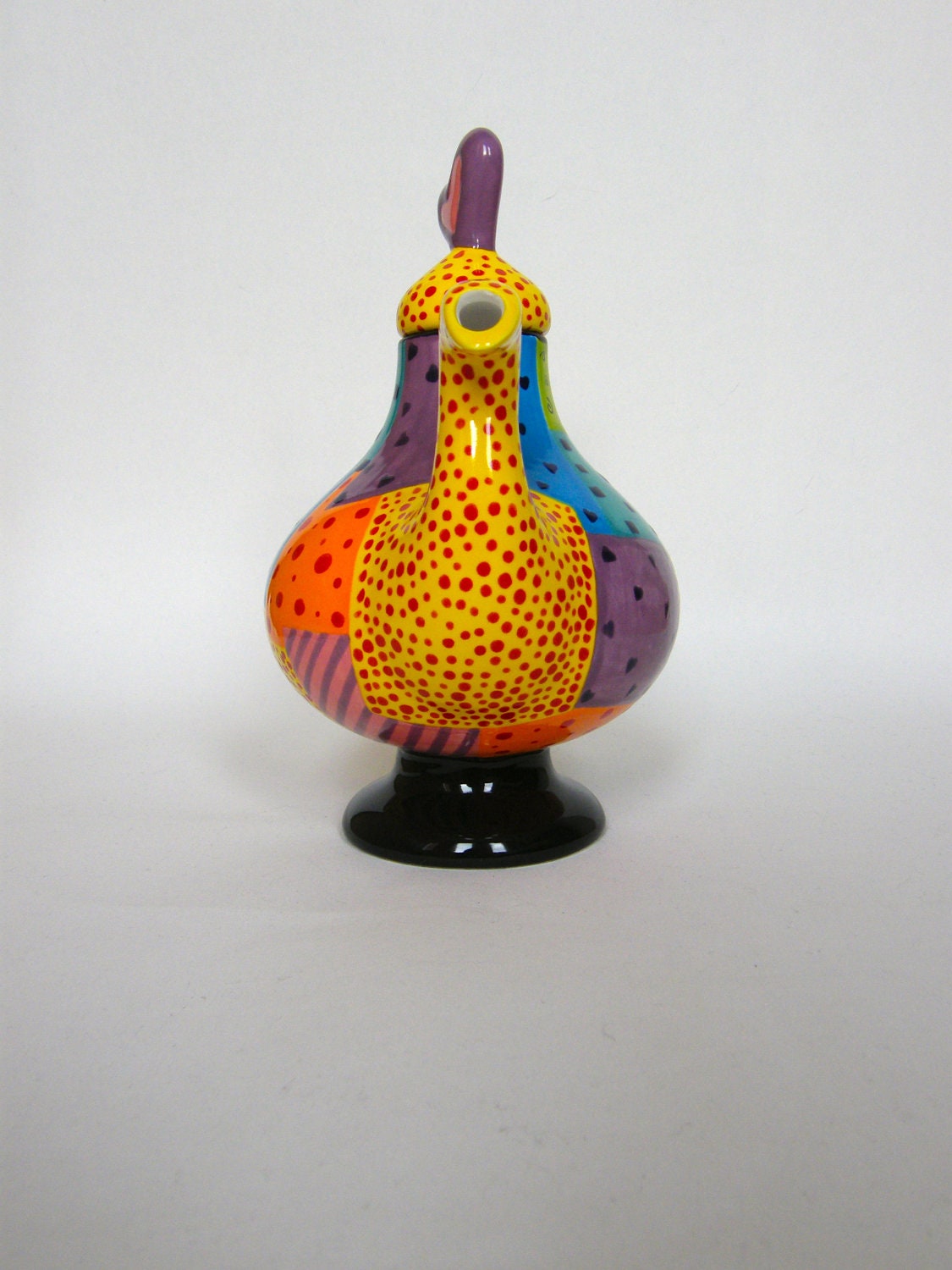 Hand Painted Teapot Mad Hatter Series