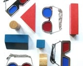 Loyd 3D glasses necklace, acrylic glasses for anaglyph image