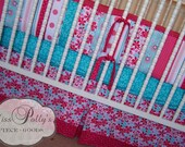 Baby Bedding Dust Ruffle-- Design Your Own-- Tailored Crib Skirt with Border