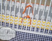 Custom Baby Crib Bedding Mod-Ephants Featuring Remix by Ann Kelle