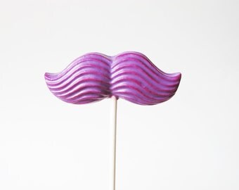 5 Mustache Lollipops: Grape Gentlemen